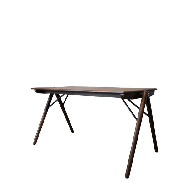 HomeRoots 63" Modern Gray Faux Marble Dining Table with Walnut Wood Base - Stylish Seating for 6 People 716288