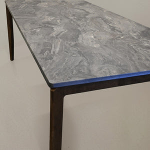 HomeRoots 63" Elegant Walnut and Black Dining Table - Modern Two-Tone Design, Seats 6, Versatile for Home Use 716289
