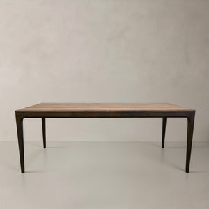 HomeRoots 79" White Faux Marble & Oak Dining Table – Modern Rectangular Design for Dining & Office Use 716293