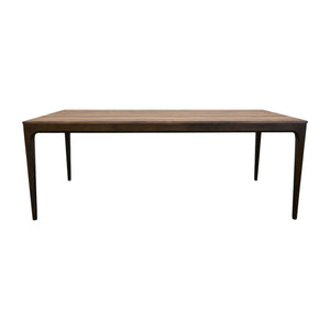 HomeRoots 79" White Faux Marble & Oak Dining Table – Modern Rectangular Design for Dining & Office Use 716293