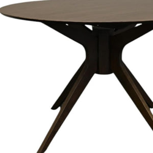 HomeRoots 86" White and Oak Wood Extendable Dining Table with Self-Storing Leaf for Style & Versatility 716295