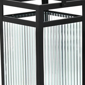 HomeRoots Set of Two Gold Metal Lantern Candle Holders – Elegant Floor Accents for Stunning Decor & Lighting 716304