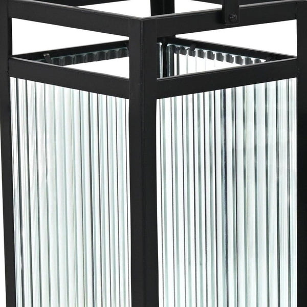 HomeRoots Set of Two Gold Metal Lantern Candle Holders – Elegant Floor Accents for Stunning Decor & Lighting 716304