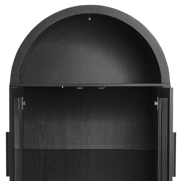 HomeRoots 60" White Wood Accent Cabinet - Stylish Storage Solution with Four Doors for Any Room Decor 716313