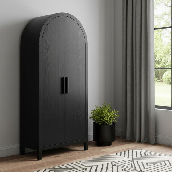 HomeRoots 60" White Wood Accent Cabinet - Stylish Storage Solution with Four Doors for Any Room Decor 716313