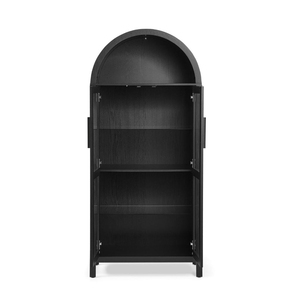 HomeRoots 60" White Wood Accent Cabinet - Stylish Storage Solution with Four Doors for Any Room Decor 716313