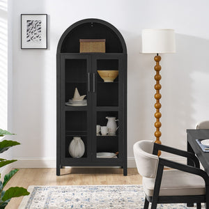HomeRoots 60" White Wood Accent Cabinet - Stylish Storage Solution with Four Doors for Any Room Decor 716313