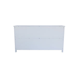 HomeRoots 32" Chic White and Gold Wood Accent Cabinet with Two Doors - Stylish Storage for Any Room 716314
