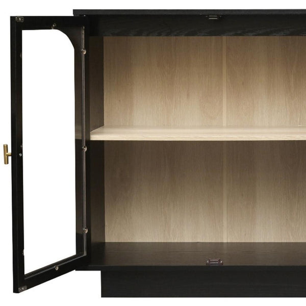 HomeRoots 31" White Wood Accent Cabinet - Modern Two-Door Storage Solution for Stylish Home Organization 716317