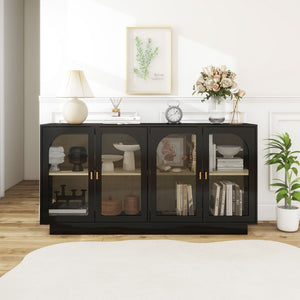 HomeRoots 31" White Wood Accent Cabinet - Modern Two-Door Storage Solution for Stylish Home Organization 716317