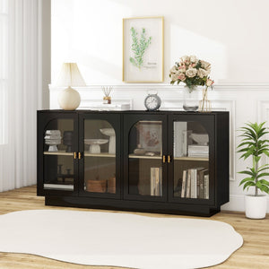 HomeRoots 31" White Wood Accent Cabinet - Modern Two-Door Storage Solution for Stylish Home Organization 716317