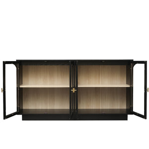 HomeRoots 31" White Wood Accent Cabinet - Modern Two-Door Storage Solution for Stylish Home Organization 716317