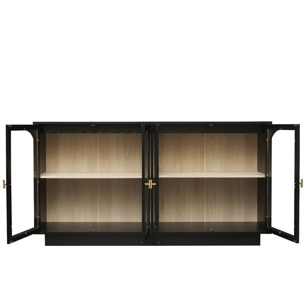 HomeRoots 31" White Wood Accent Cabinet - Modern Two-Door Storage Solution for Stylish Home Organization 716317