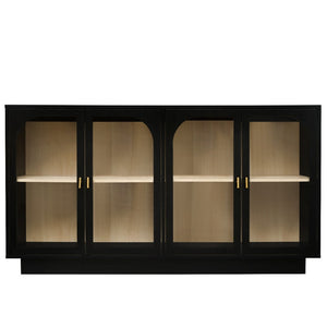 HomeRoots 31" White Wood Accent Cabinet - Modern Two-Door Storage Solution for Stylish Home Organization 716317