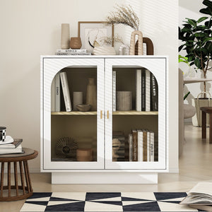 HomeRoots 31" Black Wood Accent Cabinet - Stylish Two-Door Storage for Modern Living Rooms & Entryways 716318