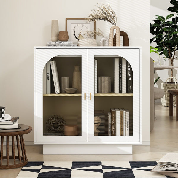 HomeRoots 31" Black Wood Accent Cabinet - Stylish Two-Door Storage for Modern Living Rooms & Entryways 716318