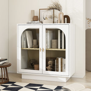 HomeRoots 31" Black Wood Accent Cabinet - Stylish Two-Door Storage for Modern Living Rooms & Entryways 716318