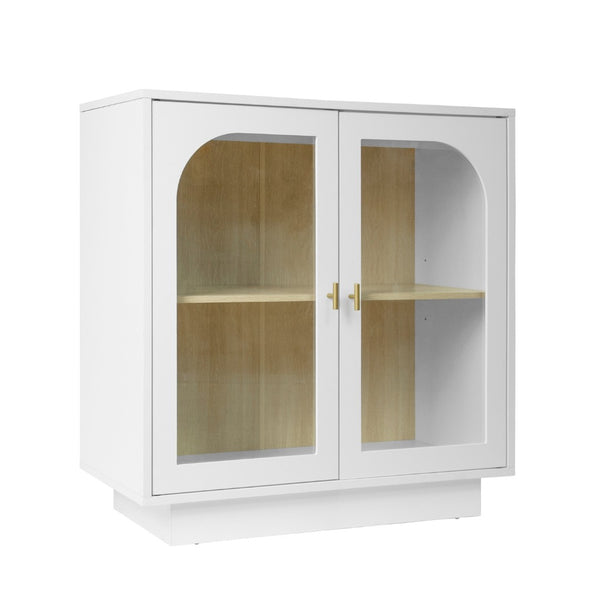 HomeRoots 31" Black Wood Accent Cabinet - Stylish Two-Door Storage for Modern Living Rooms & Entryways 716318