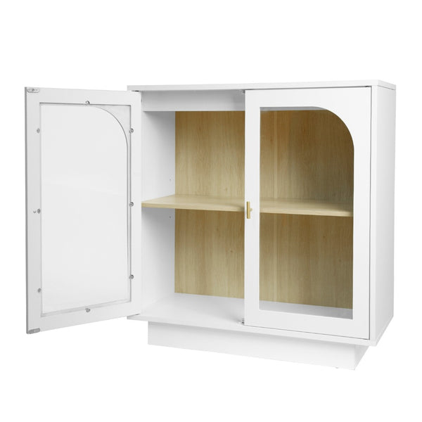 HomeRoots 31" Black Wood Accent Cabinet - Stylish Two-Door Storage for Modern Living Rooms & Entryways 716318