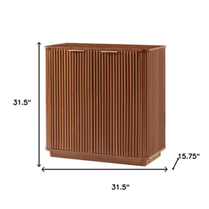 HomeRoots 60" Brown Solid Wood Floral Accent Cabinet - Elegant Storage Solution for Home Décor & Organization 716320