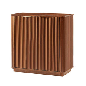 HomeRoots 60" Brown Solid Wood Floral Accent Cabinet - Elegant Storage Solution for Home Décor & Organization 716320