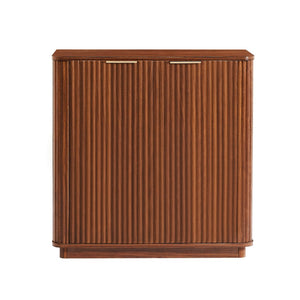 HomeRoots 60" Brown Solid Wood Floral Accent Cabinet - Elegant Storage Solution for Home Décor & Organization 716320