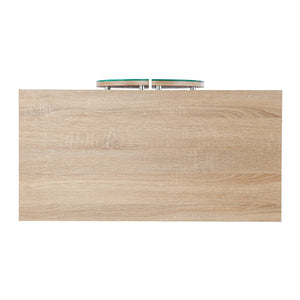 HomeRoots 28" Brown Wood Accent Cabinet - Stylish Storage with Two Doors, One Drawer & Rustic Elegance 716323
