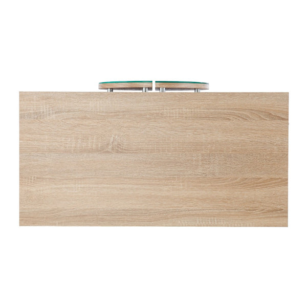 HomeRoots 28" Brown Wood Accent Cabinet - Stylish Storage with Two Doors, One Drawer & Rustic Elegance 716323