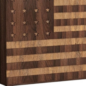 HomeRoots 43" Elegant Brown Wood Paneled Accent Cabinet with Hidden Storage, Drawers & Versatile Design 716326