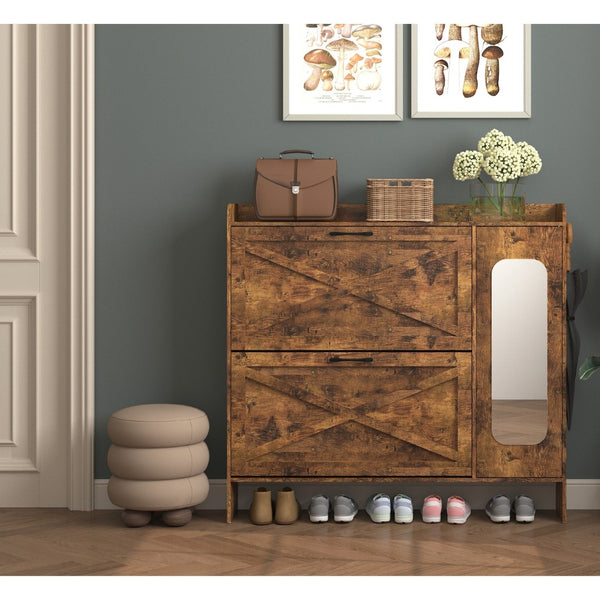 HomeRoots 48" Gold and Black Accent Cabinet with 6 Drawers – Stylish Storage Solution for Any Room Decor 716327