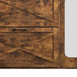 HomeRoots 48" Gold and Black Accent Cabinet with 6 Drawers – Stylish Storage Solution for Any Room Decor 716327