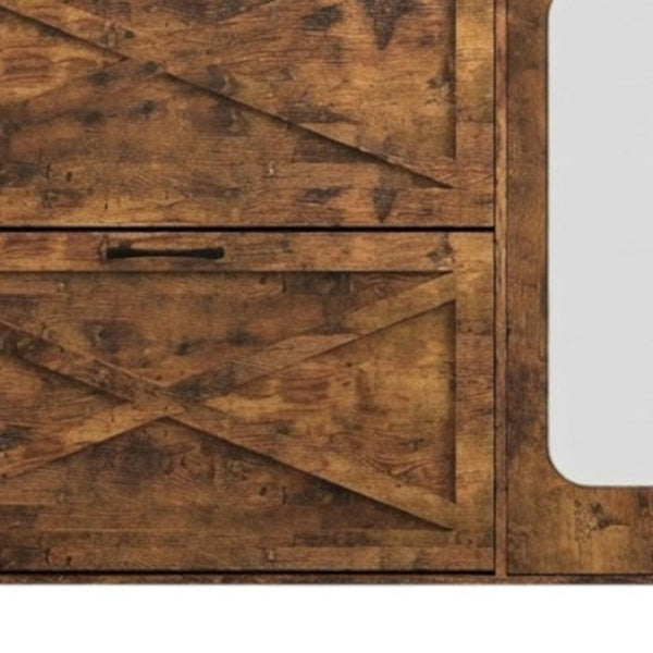 HomeRoots 48" Gold and Black Accent Cabinet with 6 Drawers – Stylish Storage Solution for Any Room Decor 716327