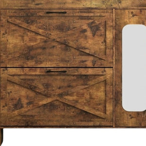 HomeRoots 48" Gold and Black Accent Cabinet with 6 Drawers – Stylish Storage Solution for Any Room Decor 716327