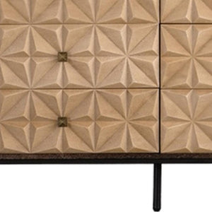 HomeRoots 28" Brown Wood Accent Cabinet - Stylish 3-Drawer Storage Solution for Home or Office Decor Needs 716328