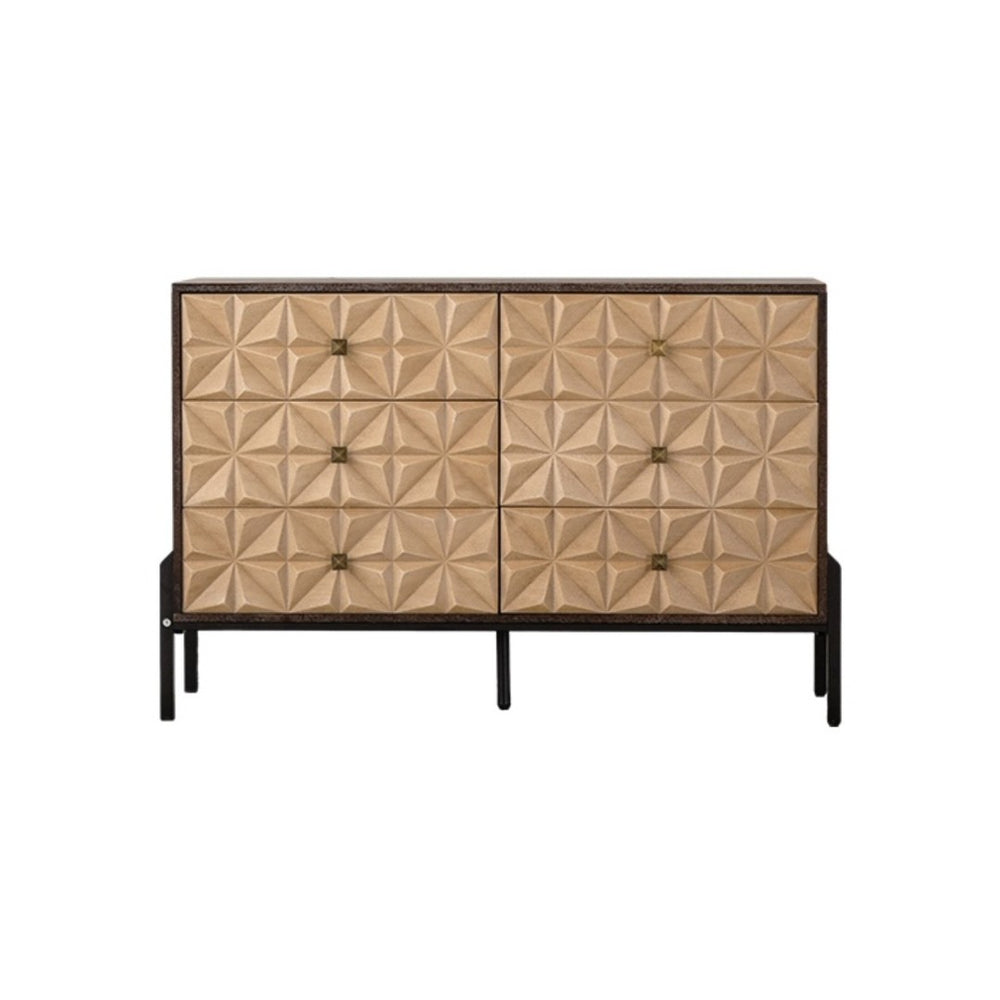HomeRoots 28" Brown Wood Accent Cabinet - Stylish 3-Drawer Storage Solution for Home or Office Decor Needs 716328