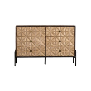 HomeRoots 28" Brown Wood Accent Cabinet - Stylish 3-Drawer Storage Solution for Home or Office Decor Needs 716328
