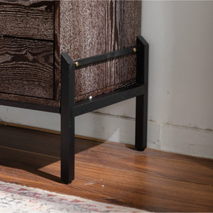 HomeRoots 28" Brown Wood Accent Cabinet - Stylish 3-Drawer Storage Solution for Home or Office Decor Needs 716328