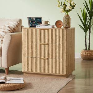 HomeRoots 32" White Wood Accent Cabinet - Stylish Five-Drawer Organizer for Entryway, Bedroom, or Office 716329