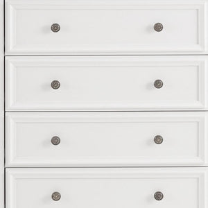 HomeRoots 32" Black Wood Accent Cabinet - Stylish 5-Drawer Storage Solution for Any Room or Office Space 716330