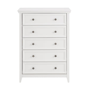 HomeRoots 32" Black Wood Accent Cabinet - Stylish 5-Drawer Storage Solution for Any Room or Office Space 716330