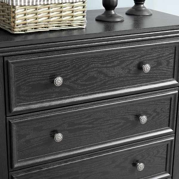HomeRoots 32" Elegant White Wood Accent Cabinet with Five Drawers for Stylish Storage in Any Room 716331