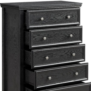 HomeRoots 32" Elegant White Wood Accent Cabinet with Five Drawers for Stylish Storage in Any Room 716331