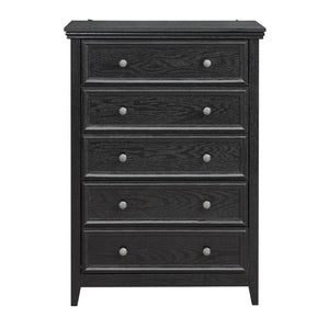 HomeRoots 32" Elegant White Wood Accent Cabinet with Five Drawers for Stylish Storage in Any Room 716331