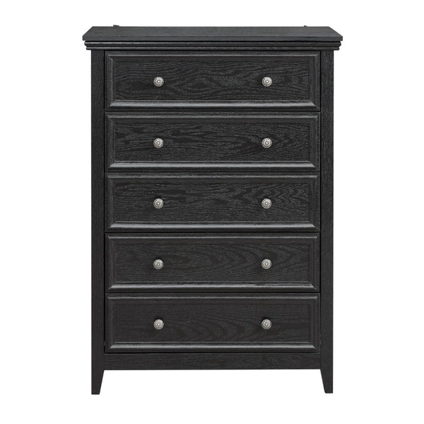 HomeRoots 32" Elegant White Wood Accent Cabinet with Five Drawers for Stylish Storage in Any Room 716331