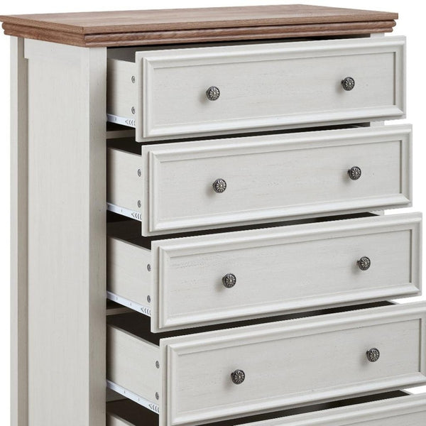 HomeRoots 63" White Wood Accent Cabinet - Stylish Multi-Drawer Storage Solution for Any Room Decor 716332