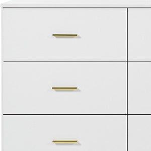 HomeRoots 63" Sleek Black Wood Accent Cabinet with Nine Drawers for Stylish Storage in Any Room Decor 716333