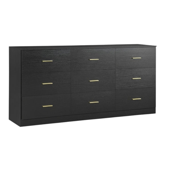 HomeRoots 63" Brown Wood Accent Cabinet - Stylish Nine-Drawer Storage Solution for Modern Spaces & Decor 716334