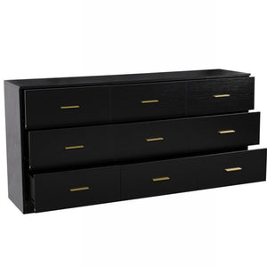 HomeRoots 63" Brown Wood Accent Cabinet - Stylish Nine-Drawer Storage Solution for Modern Spaces & Decor 716334