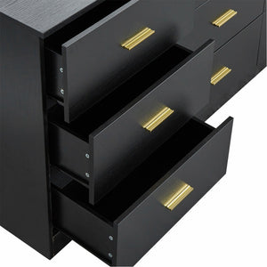 HomeRoots 63" Brown Wood Accent Cabinet - Stylish Nine-Drawer Storage Solution for Modern Spaces & Decor 716334