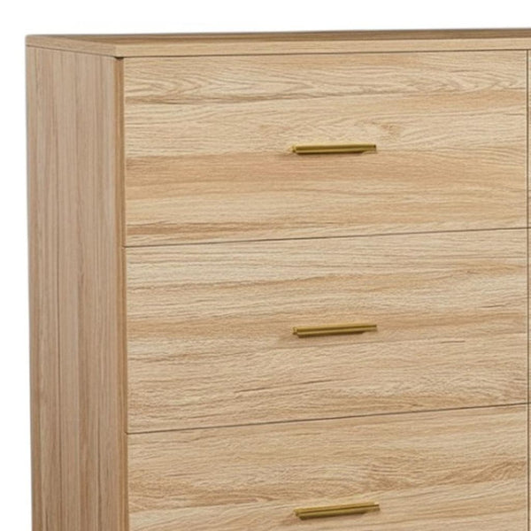 HomeRoots 59" Brown Wood Accent Cabinet - Versatile Six-Drawer Storage for Modern & Transitional Spaces 716335